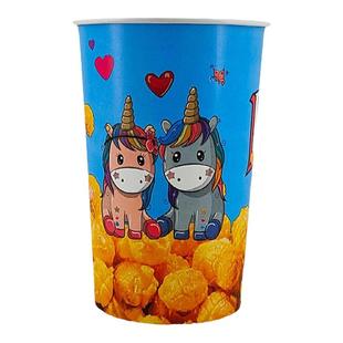 爆米花桶幼儿园一次性筒专用电影院KTV卡通纸杯商用加厚混装配袋