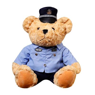 警察小熊玩偶交警公仔毛绒玩具
