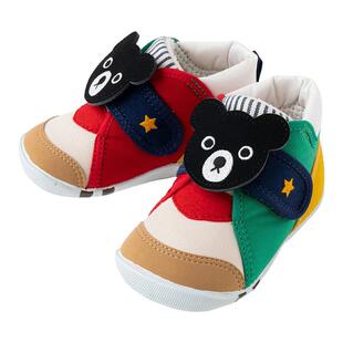 日本直邮日本直邮MIKIHOUSE熊王二段学步鞋63-9302-821彩色板鞋