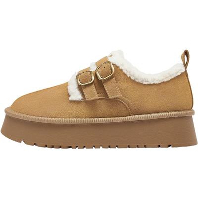 达芙妮女加绒勃肯鞋通勤保暖棉鞋