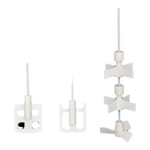 定制聚四氟乙烯搅拌棒双层推进式螺旋桨三叶、四叶四氟搅拌桨叶轮