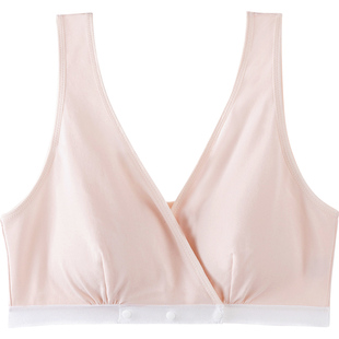 哺乳内衣交叉式产后喂奶专用孕妇文胸背心式睡觉夜间胸罩棉春秋季