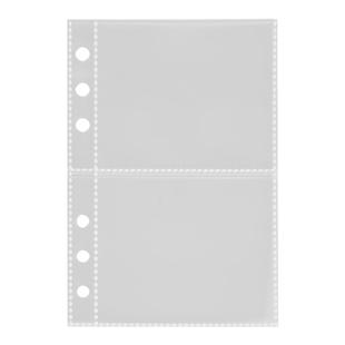 ins风高透A6卡册内页6孔两宫格大3寸卡片贴纸收纳手账本活页替芯