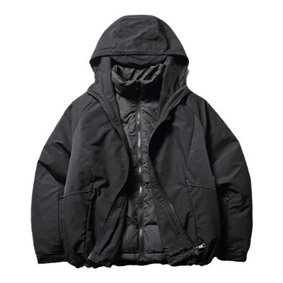 阿于呆连帽羽绒服可拆卸三合一