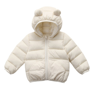 婴儿棉服2026新款儿童连帽棉衣蓝3岁中小童男童女童4宝宝轻薄棉袄
