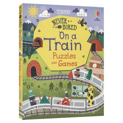 Usborne Never Get Bored on A Train Puzzles and Games 尤斯伯恩智力游戏书火车主题英文原版进口 趣味益智逻辑思维游戏书