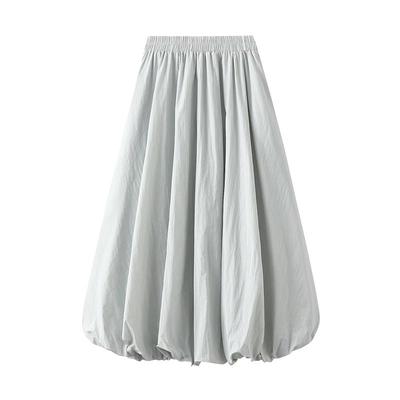 豆绿色半身裙女夏季2025新款高腰