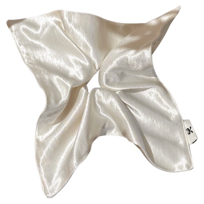 缎面冰淇淋色方巾大肠发圈扎头绳