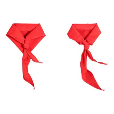 得力红领巾小学生通用纯棉打结1.2米通用标准正品大号薄红儿童1-3年级通用纯色正品六一儿童节礼物