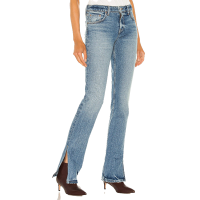 GRLFRND牛仔裤做旧复古风舒适