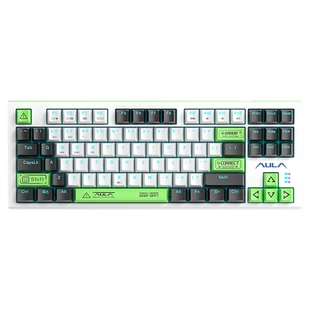 狼蛛F3387机械键盘青茶红轴电竞游戏笔记本电脑有线办公便携87键