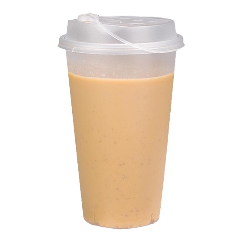 500ml塑料U型奶茶杯加厚款磨砂