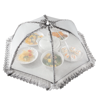 盖菜罩饭桌餐桌2024新款家用可折叠防苍蝇神器食物防尘饭菜罩子伞