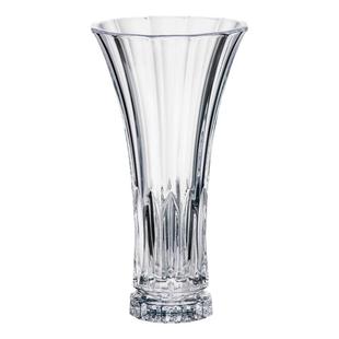 捷克进口水晶玻璃花瓶北欧风格家居饰品摆件客厅插花简约干鲜花瓶