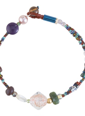 阿吉豆手链女款多巴胺琉璃手串珠