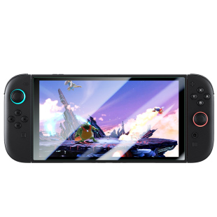 闪魔适用任天堂Switch2代屏幕钢化膜新款NS2高清保护贴膜全屏8英寸磨砂屏保防蓝光日版续航版二代游戏机配件