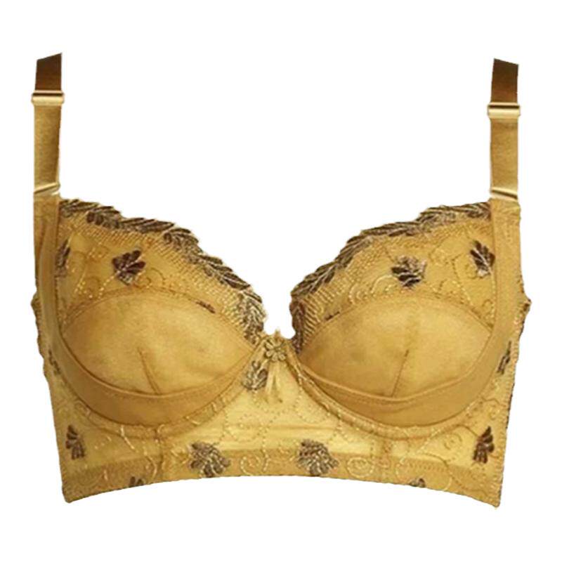 新款中脉laca拉卡美体内衣正品金色黑色女人花调整型收副乳文胸