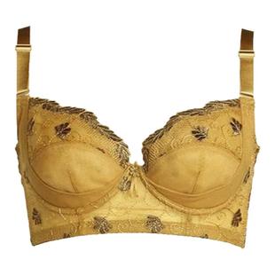 新款中脉laca拉卡美体内衣正品金色黑色女人花调整型收副乳文胸