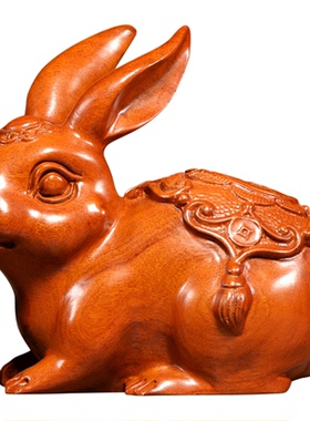 精雕细刻客厅兔子花梨木中式