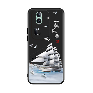 luckrider适用于opporeno11手机壳PJH110新款创意复古reno11全包防摔oporen011软壳网红时尚PJH110保护套男女