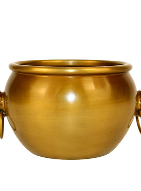 铜缸聚宝盆存钱罐家用复古大号招财缸家居风水摆设办公室聚财摆件