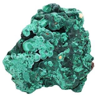 如鸿一物一图天然水晶原石绿色孔雀石矿石标本石石头毛料宝石大块