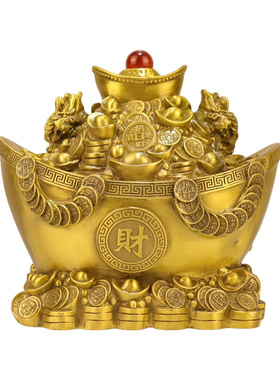 纯黄铜金蟾聚财年年有余摆件