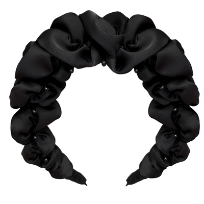 缎面云朵泡泡发箍女2025新款头箍