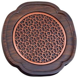 黑檀木实木壶承隔热垫养壶垫壶托壶架紫砂壶茶壶底座小型一人茶盘