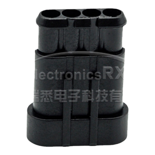原装AMP安普TE泰科进口连接器四芯汽车防水插座282106-1上海现货