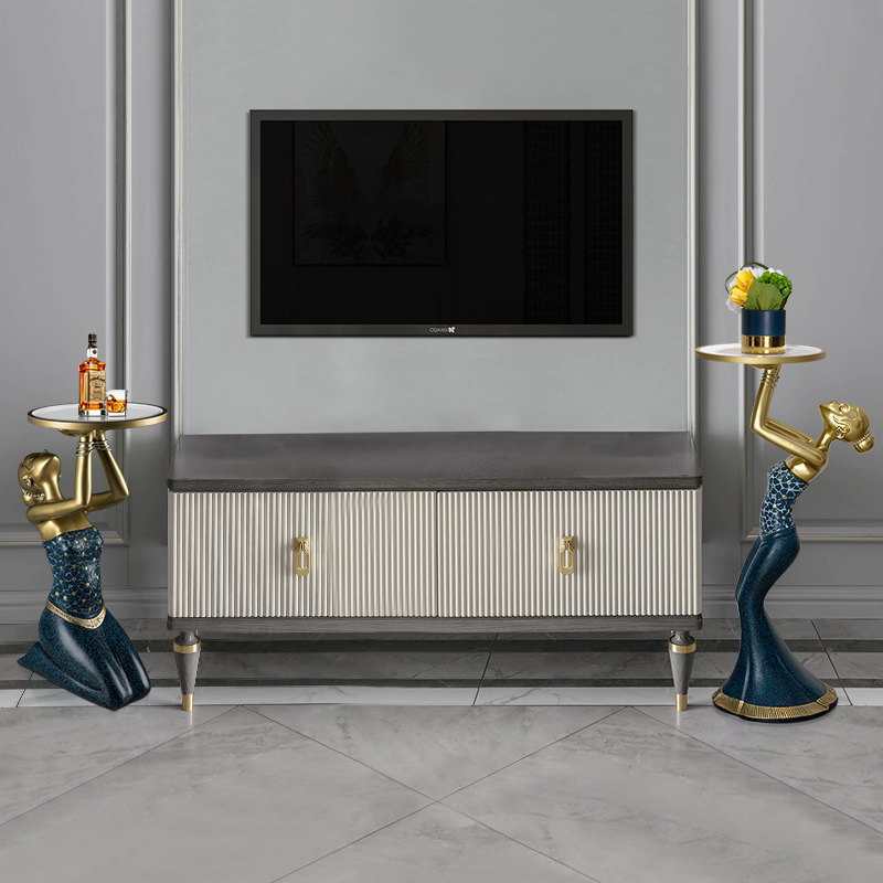 大型落地摆件客厅电视柜沙发旁玄关边艺术人物轻奢家居软装饰品