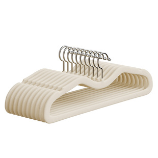 短颈脖子植绒衣架家用挂衣防滑无痕防肩角宿舍衣柜晾衣服衣撑子