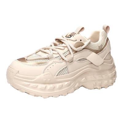 他她夏款WZM04BM4厚底圆头老爹鞋