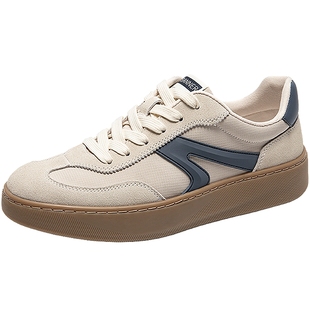 千百度男鞋复古德训鞋气质百搭新款男士休闲板鞋舒适跑步鞋运动鞋