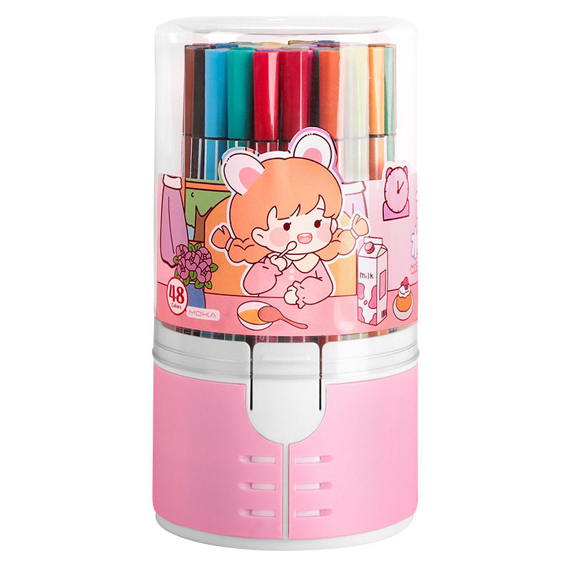 定制logo儿童水彩笔套装批发12色可水洗彩笔小学生奖品幼儿园画笔