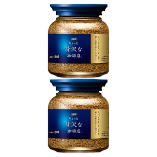 【自营】日本AGF咖啡美式黑咖啡无蔗糖提神速溶冻干咖啡粉80g*4罐