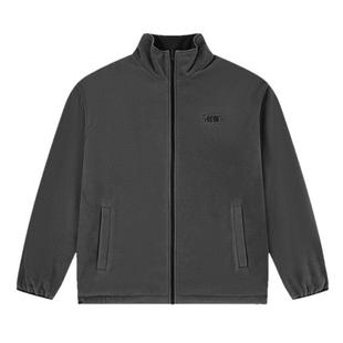 乔丹双面穿摇粒绒外套男士冬季新款防泼水抗菌保暖宽松抓绒衣开衫