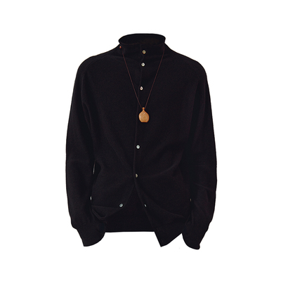 BEHALF正反穿弹力高领毛衣