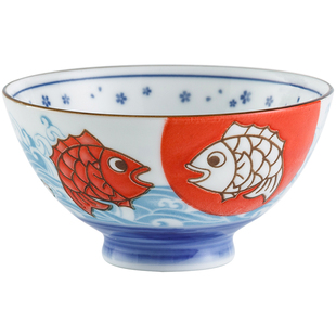 千代源卡通餐具日式家用碗日本陶瓷饭碗单个儿童可爱米饭小碗瓷碗