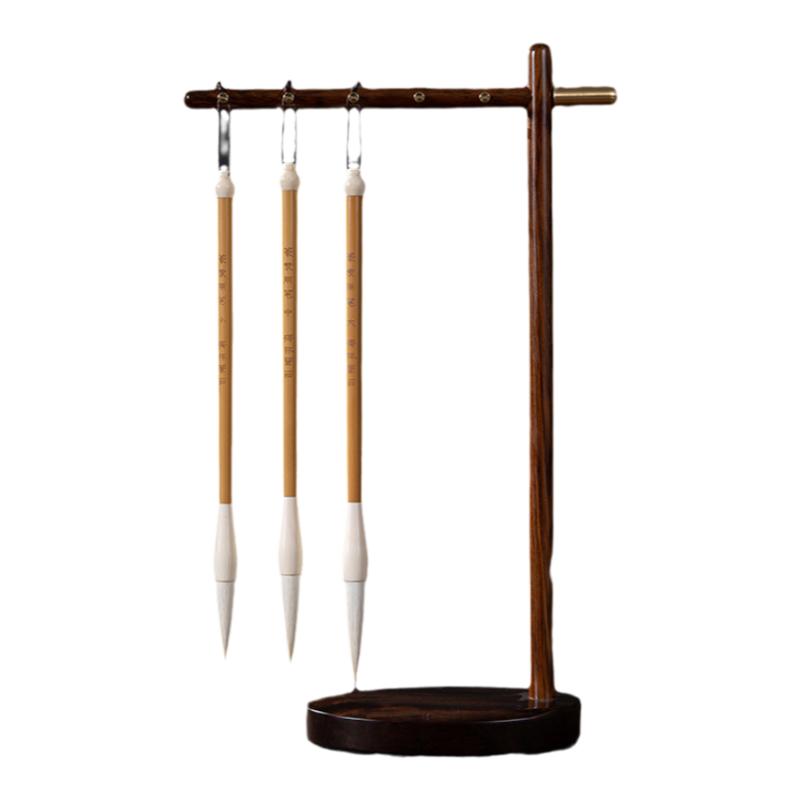 梅林笔庄篆隶用笔羊毫毛笔兼毫高档专业级书法练字文房四宝用笔入门初学者细光锋毛笔大号篆书隶书国画毛笔