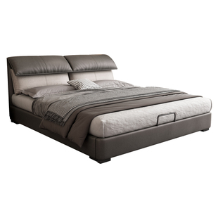 法莎蒂意式极简科技布1米8主卧双人床北欧轻奢软床现代简约婚床