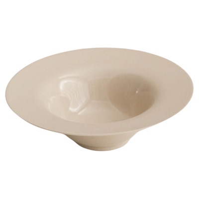 宜集堂奶油风奶茶色陶瓷碗不规则酸奶碗沙拉盘食品级耐高温家用