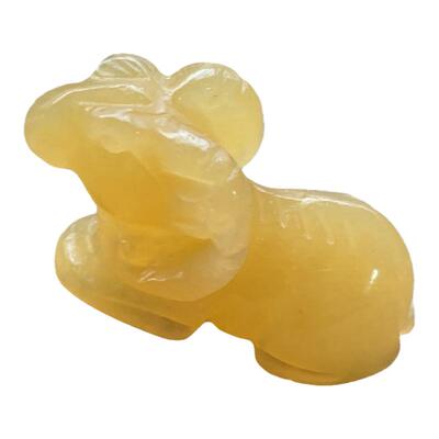 天然玉石金丝玉黄龙玉立体生肖
