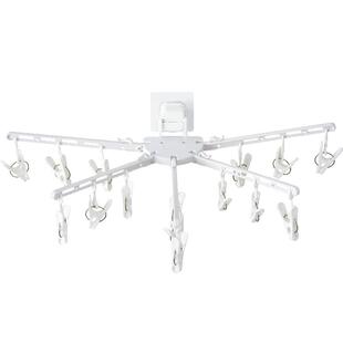 袜子夹晾衣架神器多夹子防风折叠晾衣架阳台家用加厚免打孔无痕贴