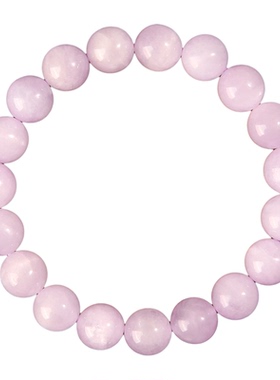 天然紫锂辉手链女款圆珠手串七夕