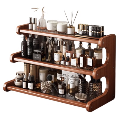 送货上门阶梯式结构化妆品置物架