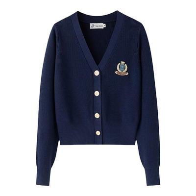 针织刺绣学院风可爱毛衣