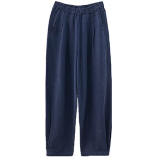 棉麻裤子2026新款宽松显瘦亚麻休闲裤文艺复古百搭长裤女式灯笼裤