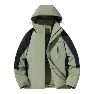 秋冬户外石墨烯冲锋衣情侣棉袄加厚外套男防风防水保暖登山服女