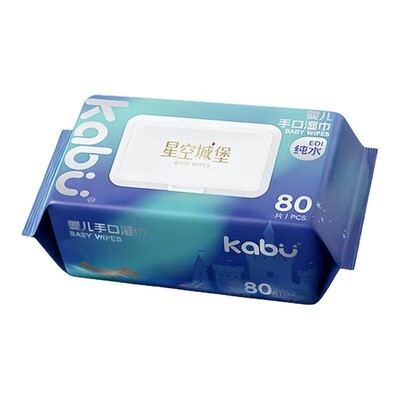 卡布星空城堡婴儿手口湿巾80抽